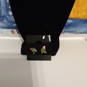 Festive Holly Leaf Earrings